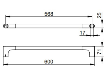 Полотенцедержатель Keuco Edition 400 11501290600 красное золото шлифованное