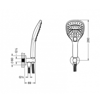 Душевой гарнитур Jorger Exal 632.13.210.000 chrome