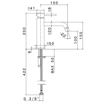 Смеситель для раковины Newform Xt 4209.21.018 хром