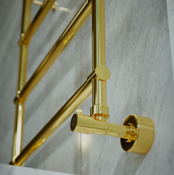 Полотенцесушитель водяной Margaroli Sole 4424704(26)AG 72x54 золото