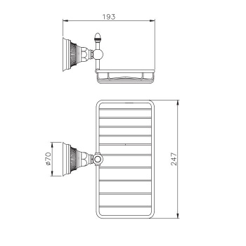Полочка-решетка подвесная Nicolazzi Impero хром 1493CR36