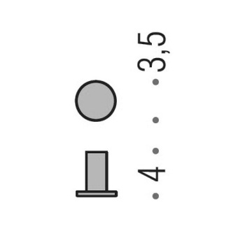 Крючок круглый Colombo Basic хром B2717.CR