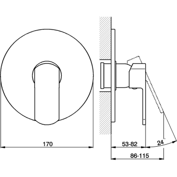 Смеситель для душа Cisal Roadster хром RR00300021 Акция