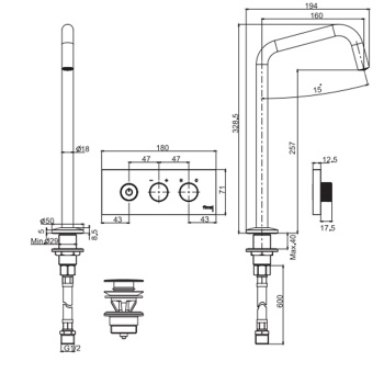 Смеситель для раковины Fima Carlo Frattini Switch On F5951DNS черный