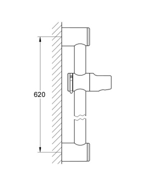 Душевая штанга GROHE Relexa neutral 600 мм, хром 28620000