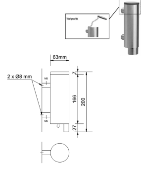 Дозатор для жидкого мыла Nofer Inox 03024.В
