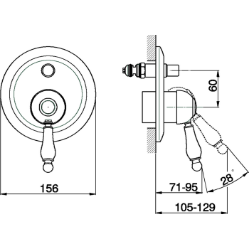 Смеситель для ванны Cisal Arcana Empress бронза EM00210027 Акция
