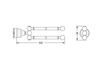 Держатель для полотенец Jorger Delphi 109.00.002.000 chrome