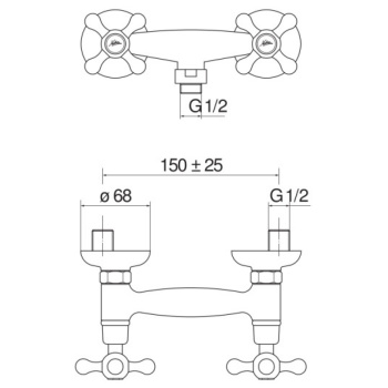 Смеситель для душа Nobili Grazia GRC5003/1BR бронза