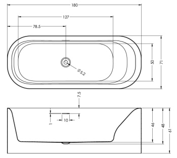 Акриловая ванна Riho 180x71 B095002005