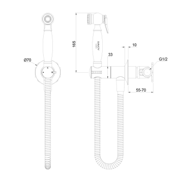 Гигиенический душ Burlington SV63 GOLD золото
