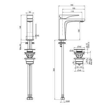 Смеситель для раковины Fima Carlo Frattini Zeta F3961NCR.1 хром