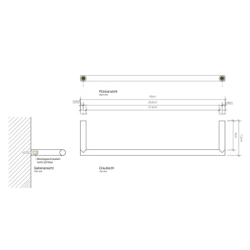 Полотенцедержатель Decor Walther Mikado 520760 черный матовый