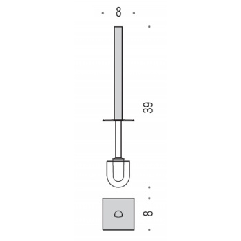 Туалетный ерш Colombo Lulu подвесной, подвесной хром B6258.CR