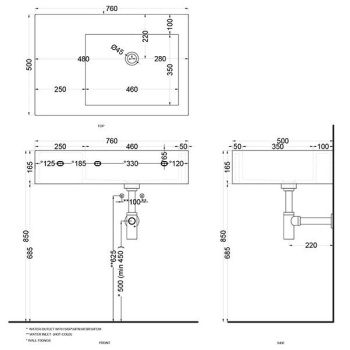 Раковина накладная Cielo I Narcisi NALAMDXSF OL 76 см правая синий