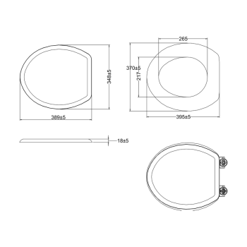 Сиденье для унитаза Burlington S18 белый