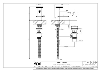 Смеситель для биде Gessi Anello 63307.706 Black Metal PVD