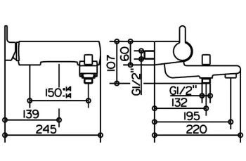 Смеситель для ванны Keuco Elegance New 51620010100 хром
