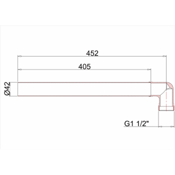 Трубка слива удлинённая Burlington W10-B