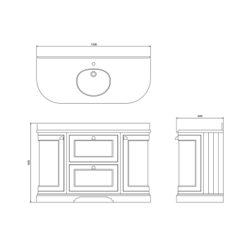 Тумба под раковину Burlington Classic FC4W белый