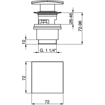 Донный клапан Cisal хром ZA00162221