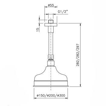 Верхний душ Nicolazzi   5732CR20