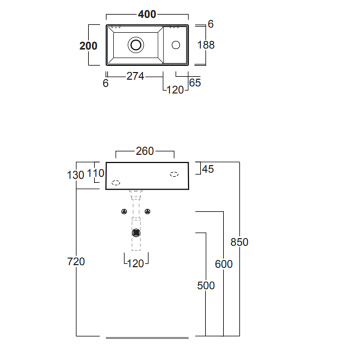 Раковина подвесная Simas Agile AG20 nero matt*1 nero matt