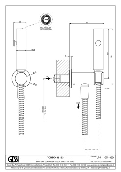 Гигиенический душ Gessi 45123.708 Copper Brushed PVD