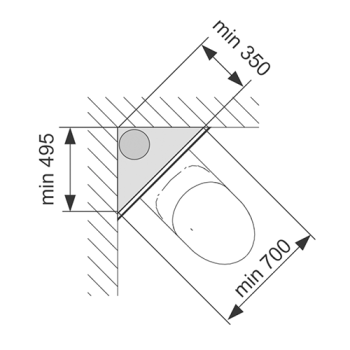 Комплект для крепления модуля в углу TECE Teceprofil 9380003