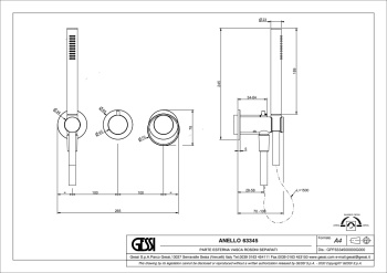 Смеситель для душа Gessi Anello 63345.299 Matte Black