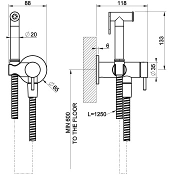 Гигиенический душ Gessi 45130.246 Gold PVD
