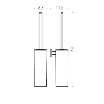 Туалетный ёршик Colombo Basic Q подвесной, хром B3707.CR