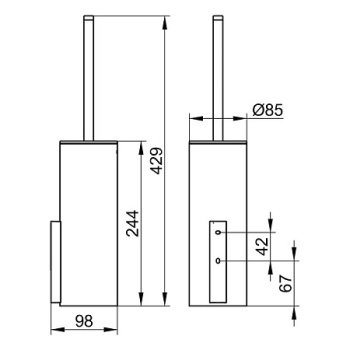 Ершик для унитаза Keuco Edition 400 11564009000 белый матовый