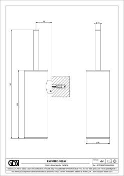 Ершик для унитаза Gessi Emporio Emporio accessories 38957.299 Matte Black