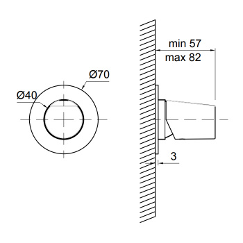 Смеситель Antonio Lupi Indigo встраиваемый, графит А0002423756
