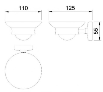 Мыльница Nofer Monaco матовая 16372.B