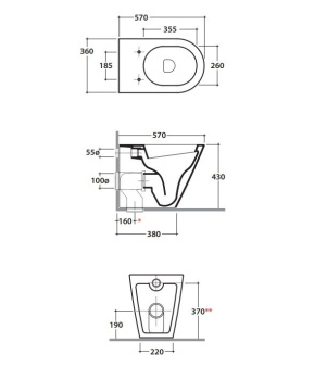 Унитаз напольный Globo Forty3 FO001.VI