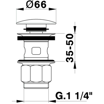Донный клапан Cisal золото ZA00162024