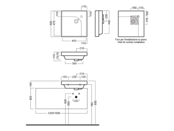 Раковина подвесная Hatria GRANDANGOLO YXFB01