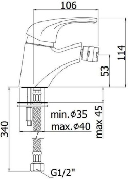 Смеситель для биде Paffoni Nettuno Due ND13,1CR