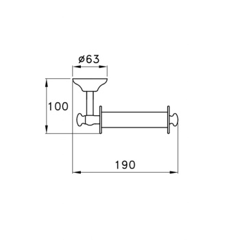 Держатель туалетной бумаги настенный Stella Roma 1033 хром RM 10015 CR00