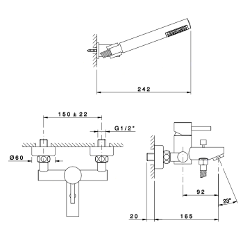 Смеситель для ванны Nicolazzi Olympus  3701CR