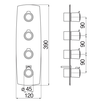 Смеситель для ванны Nobili Sofi SI98104GDP золото
