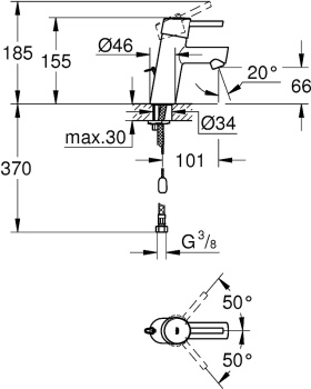 Смеситель для раковины Grohe Concetto 3220610E хром