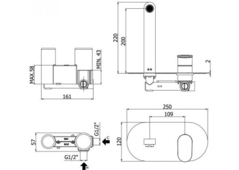 Смеситель для раковины Paffoni Candy CA105CR хром