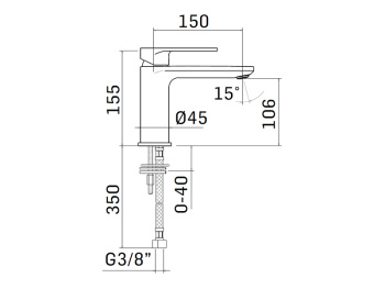 Смеситель для раковины Mamoli Sadler 4603S1506001 хром