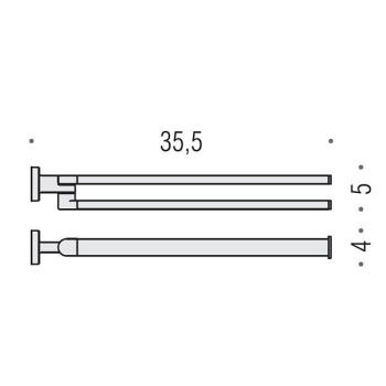 Полотенцедержатель двойной Colombo Nordic 35.5см хром B5212.CR