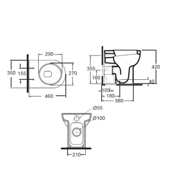 Сиденье для унитаза Azzurra Nuvola Mini soft close, белый/хром NUV1845/F bi/cr