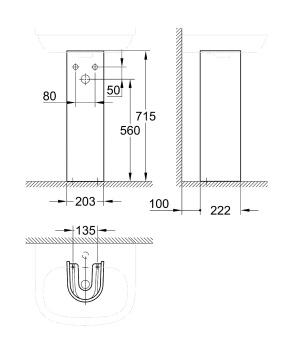 Пьедестал для раковины GROHE Euro Ceramic, альпин-белый 39202000
