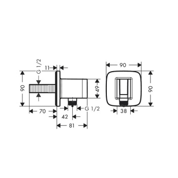 Шланговое подсоединение Hansgrohe 26887700 белое